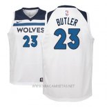Camiseta Nino Minnesota Timberwolves Jimmy Butler NO 23 2017-18 Blanco