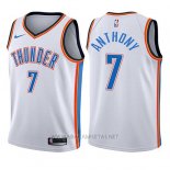 Camiseta Nino Oklahoma City Thunder Carmelo Anthony NO 7 Association 2017-18 Blanco