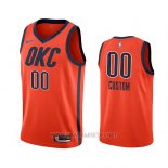 Camiseta Oklahoma City Thunder Earned 2018-19 Naranja Personalizada