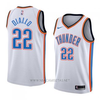 Camiseta Oklahoma City Thunder Hamidou Diallo NO 22 Association 2018 Blanco