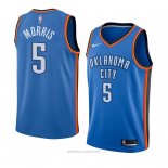 Camiseta Oklahoma City Thunder Markieff Morris NO 5 Icon 2018 Azul