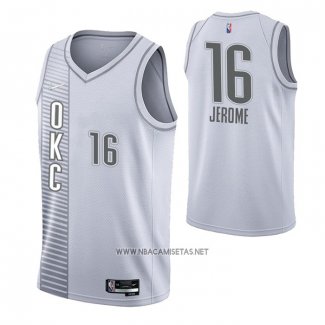 Camiseta Oklahoma City Thunder Ty Jerome NO 16 Ciudad 2021-22 Blanco