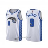 Camiseta Orlando Magic Nikola Vucevic NO 9 Earned 2020-21 Blanco