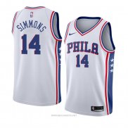Camiseta Philadelphia 76ers Jonathon Simmons NO 14 Association 2018 Blanco