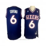 Camiseta Philadelphia 76ers Julius Erving NO 6 Retro Azul