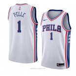 Camiseta Philadelphia 76ers Norvel Pelle NO 1 Association 2017-18 Blanco