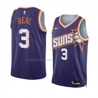 Camiseta Phoenix Suns Bradley Beal NO 3 Icon 2023-24 Violeta