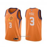 Camiseta Phoenix Suns Chris Paul NO 3 Statement 2020-21 Naranja