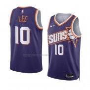 Camiseta Phoenix Suns Damion Lee NO 10 Icon 2023-24 Violeta