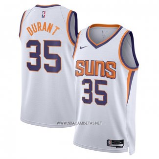 Camiseta Phoenix Suns Kevin Durant NO 35 Association Blanco