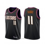 Camiseta Phoenix Suns Ricky Rubio NO 11 Ciudad 2019-20 Negro