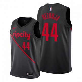 Camiseta Portland Trail Blazers Mario Hezonja NO 44 Ciudad Negro