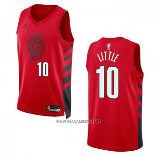 Camiseta Portland Trail Blazers Nassir Little NO 10 Statement 2022-23 Rojo