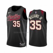 Camiseta Portland Trail Blazers Robert Williams III NO 35 Ciudad 2023-24 Negro