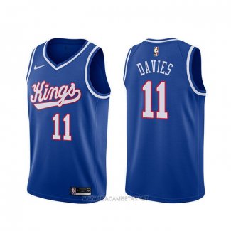 Camiseta Sacramento Kings Bob Davies NO 11 Classic 1990-1994 Azul