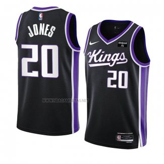 Camiseta Sacramento Kings Colby Jones NO 20 Icon 2023-24 Negro