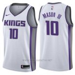 Camiseta Sacramento Kings Frank Mason Iii NO 10 Association 2017-18 Blanco