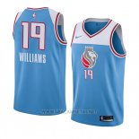 Camiseta Sacramento Kings Troy Williams NO 19 Ciudad 2018 Azul