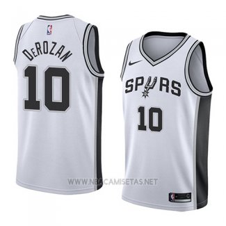 Camiseta San Antonio Spurs Demar DeRozan NO 10 Association 2018 Blanco