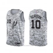 Camiseta San Antonio Spurs Demar Derozan NO 10 Earned Camuflaje