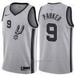 Camiseta San Antonio Spurs Tony Parker NO 9 2017-18 Gris