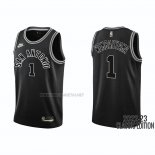 Camiseta San Antonio Spurs Victor Wembanyama NO 1 Classic 2022-23 Negro