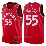 Camiseta Toronto Raptors Delon Wright NO 55 Icon 2017-18 Rojo