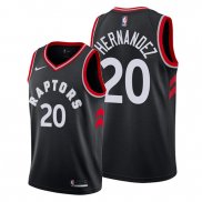Camiseta Toronto Raptors Dewan Hernandez NO 20 Statement Negro