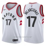 Camiseta Toronto Raptors Jonas Valanciunas NO 17 Association 2017-18 Blanco