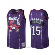 Camiseta Toronto Raptors Vince Carter NO 15 Hardwood Classics Violeta