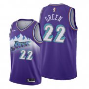 Camiseta Utah Jazz Jeff Green NO 22 Hardwood Classics 2019-20 Violeta