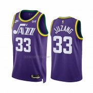 Camiseta Utah Jazz Johnny Juzang NO 33 Classic 2023-24 Violeta