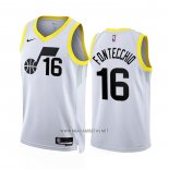 Camiseta Utah Jazz Simone Fontecchio NO 16 Association 2022-23 Blanco