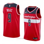 Camiseta Washington Wizards Sheldon Mac NO 9 Icon 2018 Rojo