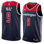 Camiseta Washington Wizards Sheldon Mac NO 9 Statement 2018 Negro