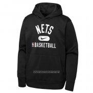 Sudaderas con Capucha Brooklyn Nets Performance Practice 2021-2022 Negro