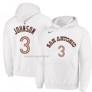 Sudaderas con Capucha San Antonio Spurs Keldon Johnson Ciudad 2023-24 Blanco