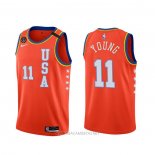 Camiseta 2020 Rising Star Trae Young NO 11 USA Rojo