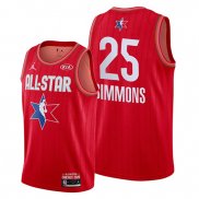 Camiseta All Star 2020 Philadelphia 76ers Ben Simmons NO 25 Rojo