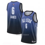 Camiseta All Star 2023 Los Angeles Lakers LeBron James NO 6 Azul