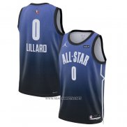 Camiseta All Star 2023 Portland Trail Blazers Damian Lillard NO 0 Azul