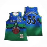 Camiseta Atlanta Hawks Dikembe Mutombo NO 55 Mitchell & Ness 1996-97 Verde