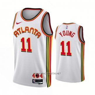 Camiseta Atlanta Hawks Trae Young NO 11 Association 2022-23 Blanco