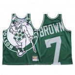 Camiseta Boston Celtics Jaylen Marron NO 7 Mitchell & Ness Big Face Verde
