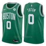 Camiseta Boston Celtics Jayson Tatum NO 0 2017-18 Verde