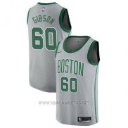 Camiseta Boston Celtics Jonathan Gibson NO 60 Ciudad 2017-18 Gris