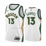 Camiseta Boston Celtics Wenyen Gabriel NO 13 Ciudad 2023-24 Blanco