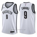 Camiseta Brooklyn Nets Demarre Carroll NO 9 Association 2017-18 Blanco