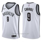 Camiseta Brooklyn Nets Demarre Carroll NO 9 Association 2017-18 Blanco