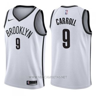 Camiseta Brooklyn Nets Demarre Carroll NO 9 Association 2017-18 Blanco